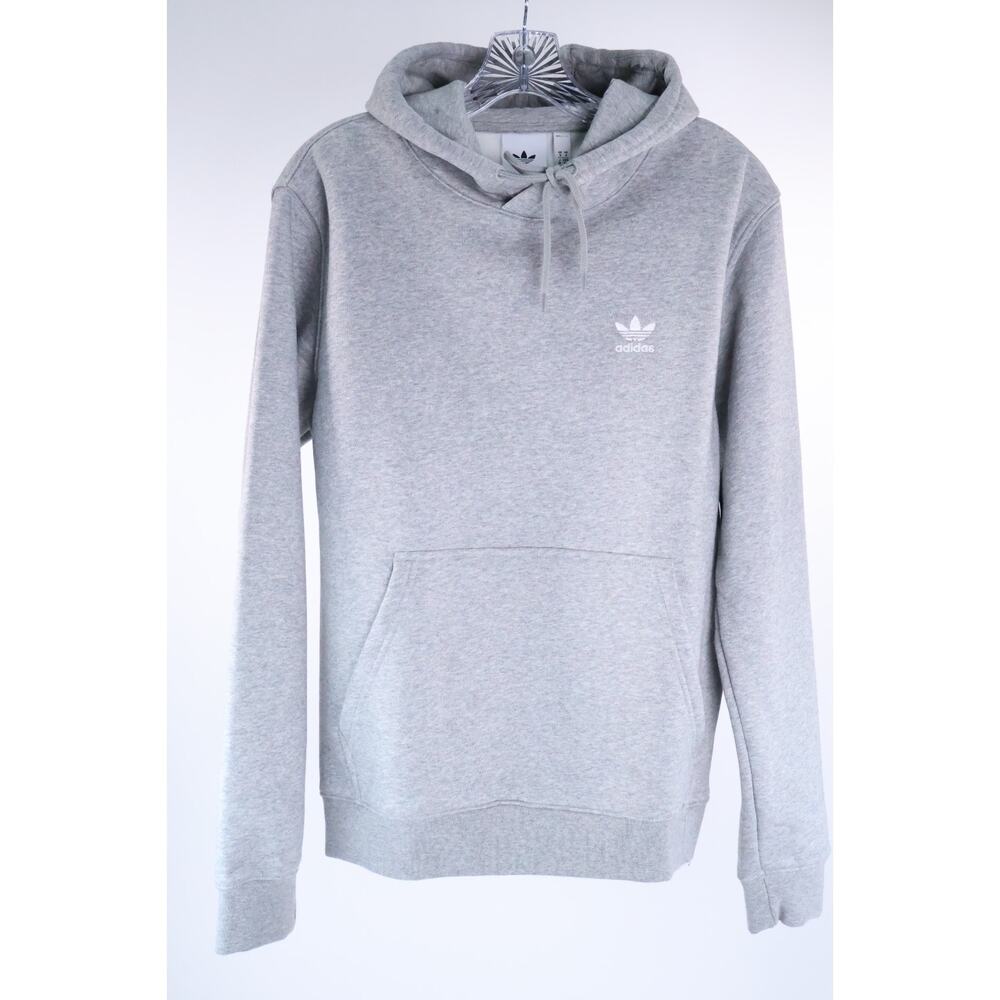 Adidas Men's Regular Size S Grey Essential Hoody Sweatshirt Trefoil IM4525 NWT